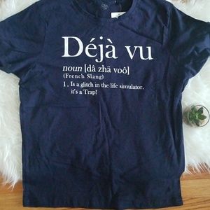 Deja Vu Navy T Shirt